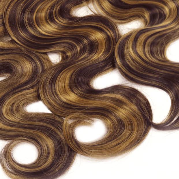 Istaknite snopove voluminoznih valova snop ljudske kose Ombre snop meke brazilske djevičanske medeno plave ljudske kose 1 snop 18-inčnih