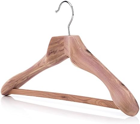 Hangerworld 19,7 inčni luksuzni jak cedra od drveta odjeća odjeća odjeća za odjeću s ne -klizanjem suknje od hlača