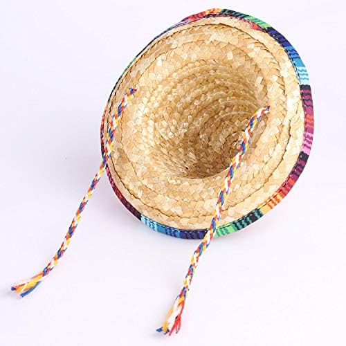 10 kom mini Meksički sombrero šešir večernji Šeširi 5,9 inča ukrasi za fiestu cilindar za pse, mačke Pribor za zabavu