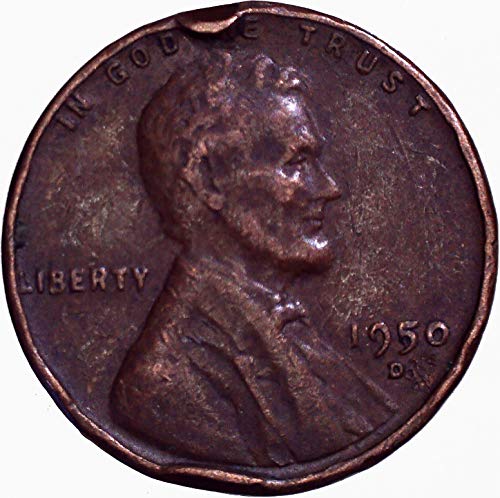 1950 D Lincoln pšenica Cent 1c vrlo fino