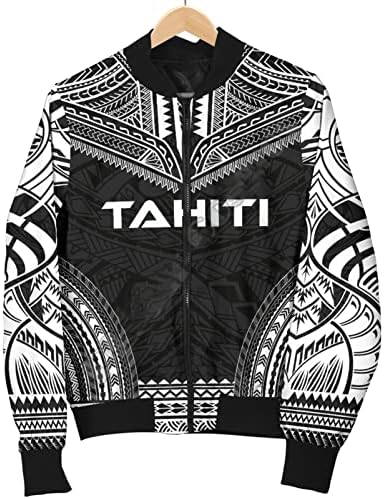 Polinezija Art Tahiti Country Flag Plemenska kultura retro 3DPRINT MUŠKARCI/Ženski bombarderski jakna