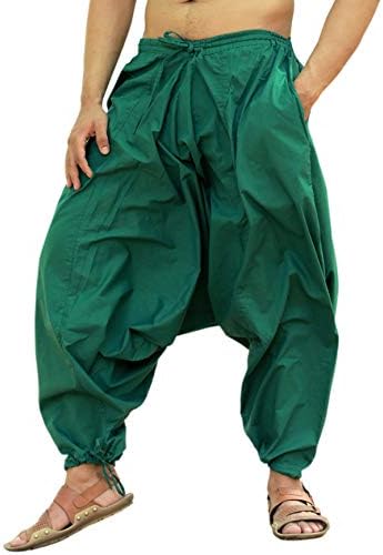 Muške pamučne hlače za joga hlače ručno izrađene od pamuka, široke hlače od pamuka, vrećaste hlače, široke hlače, široke hlače, široke