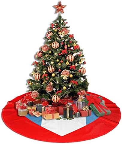 Suknja za božićno drvce, 30-48 inča Ljubavna gvatemala zastave prostirka za božićne ukrase za odmor za zabavu