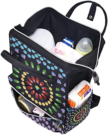 Šarena boho rhinestone pozadina pelena vrećica ruksak bebe pelene pelene za prevladavanje vrećica multi funkcije veliki kapacitet putnička