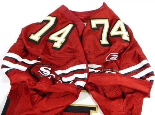 2005. San Francisco 49ers Tim Provost 74 Igra je izdana Red Jersey 48 DP28746 - Nepotpisana NFL igra korištena dresova