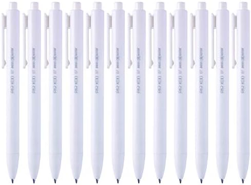 Olovke za uvlačenje parkoo-a za uvlačenje 0,7 mm brza suha crna tinta, 12-paketni fini točki glatke olovke za pisanje metaka pisanje