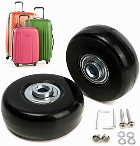 Zamjenski kotači za kofer gumene kotače Zamjenski kotači kotača za kolica s tvrdim kućištima s 1 parovi od 6 mm kuglični ležajevi rezervni