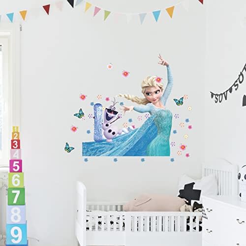Djevojke sobe zidna umjetnost princeza zidne naljepnice oguliti i stisnuti plakat elsa naljepnice za djevojčice dekor vrtić igraonice