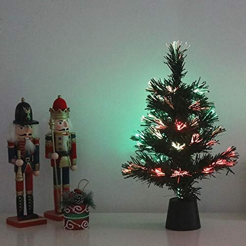 Vefsu 15 /40 cm Tabletop Xmas Tree, umjetno mini božićno borovo stablo s LED gudačkim svjetlima i plastičnim ukrasima za božićne kuglice