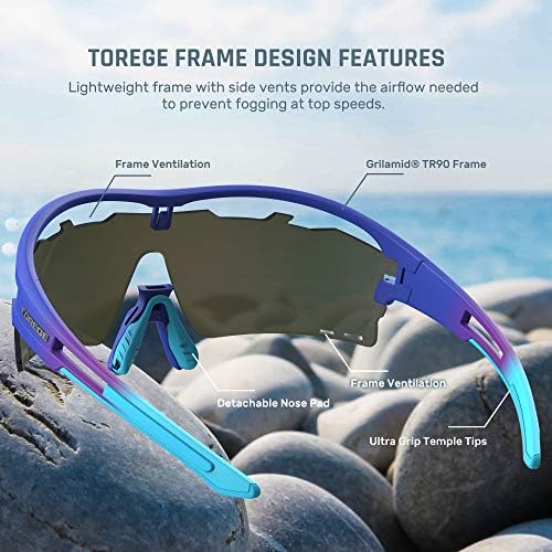 Torege polarizirane sunčane naočale za muškarce i ženske predimenzionirane sunčane naočale UV zaštita, bejzbol golf naočale Sunce TR28