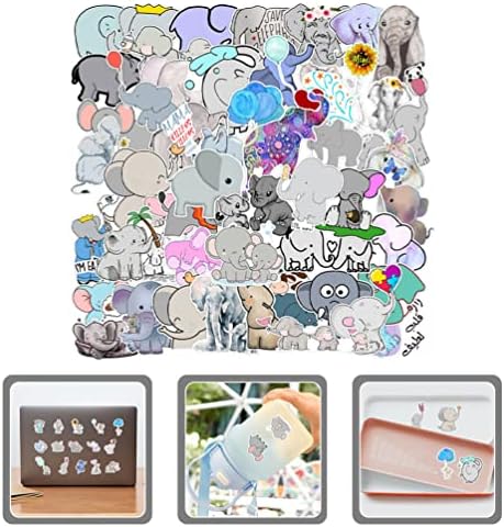 Toyvian Elephant naljepnice za djecu: 50pcs Dekorativne naljepnice za prtljagu kofera za bilježnice Naljepnice Novene Laptop Naljepnice