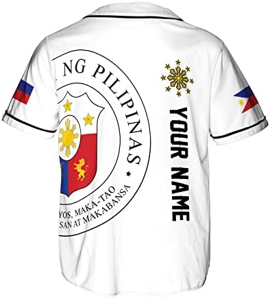 Aovl Personalizirani filipini baseball dres, baseball dres filipinske zastave, košulje na Filipinima, košulja na Filipinima…