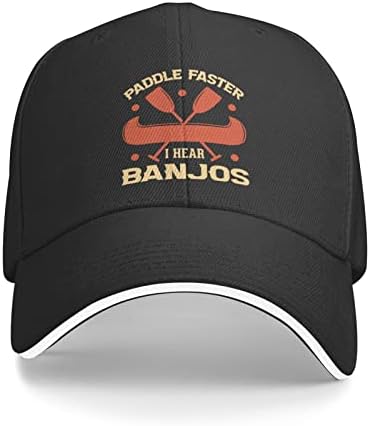 Kkaingg šešir, veslanje brže, čujem bejzbol kapu Banjos crne žene MUŠKARCI DATH HAT HAT Golf kaubojski kamion šešir šešir šešir šešir