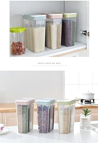 Plastični spremnik za žitarice u kuhinji za kućanstvo zeleni