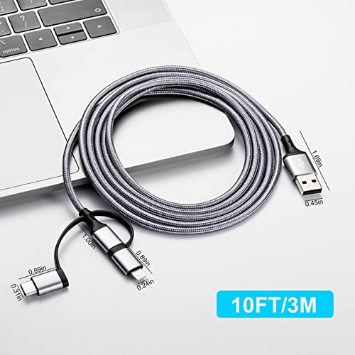 Multi brzo punjenje kabela MFI certificiran 3 u 1 najlonski pleteni multi punjač s munjem/tipom c/mikro USB punjenja punjenja kabela