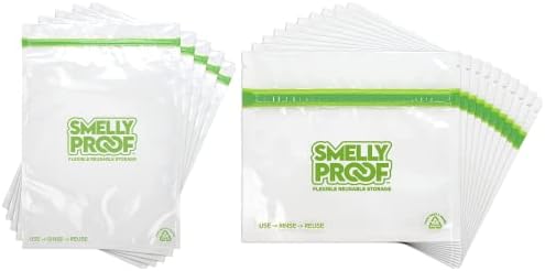 Pakiranje vrećica za skladištenje hrane za višekratnu upotrebu otporno na miris-Proizvedeno u SAD-u, lako se čisti, može se prati u