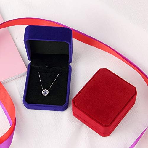 Lamoutor 4pcs Velvet ogrlica privjesak poklon kutija nakit poklon kutija