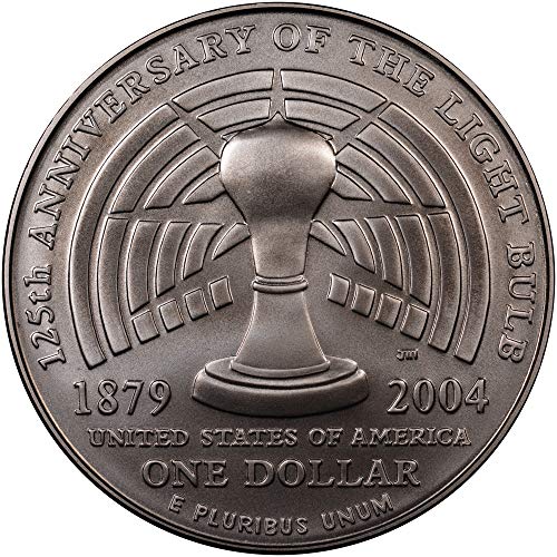 2004. P Thomas Alva Edison Commemorative Silver Dollar Brilliant necirkulirana Bu nas Minga