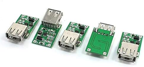 UIOTEC 5PCS 0,9V do 5V DC-DC pretvarač USB STEP UP BOOST modul 600ma Green + Silver
