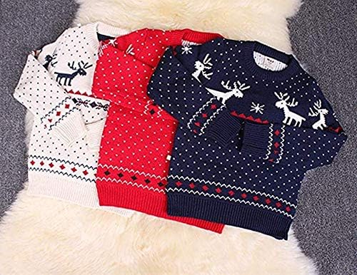 Teemall dječji pleteni kamin ljupki džemper od kišnice za Božić najbolji poklon, 2T-5T