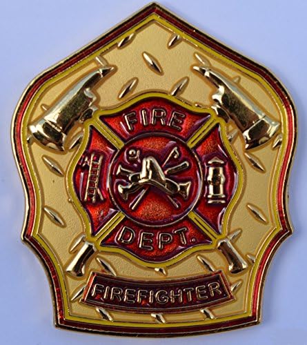 Firefighter kaciga Shield Challenge Coin - Zlatno pozlaćeno izdanje