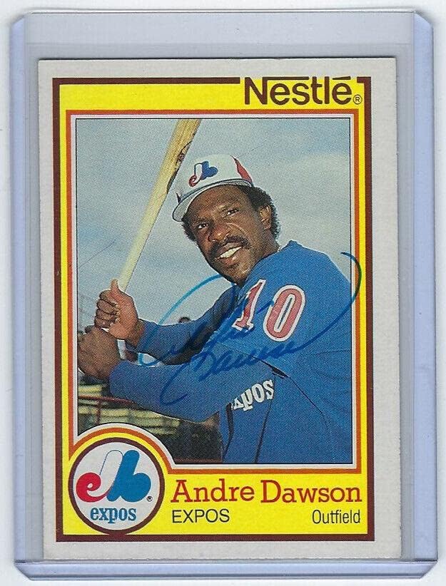 1984. Expos Andre Dawson s potpisom karata Topps Nestle 16 Auto Auto Autographed Cubs - Kartice s autogramima bejzbolske ploče