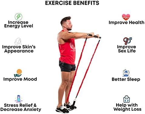 Traka otpornosti za fitness - traka za vježbanje za vježbanje, čučanj, biceps, triceps, ramena, leđa - podesiva traka od 3 dijela za