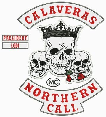 Calaveras Northern Cali Biker MC Men of Mayhem Biker 5set Iron na patch značku