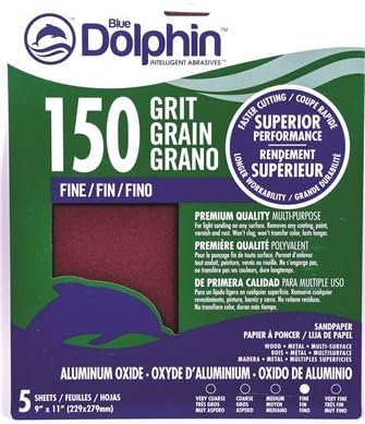 Blue Dolphin SpaO9115-0150 SP AO9115-0150 5PK 9X11 Aluminijski oksidni listovi 0150 Grit, 9 x 11, Multi multi