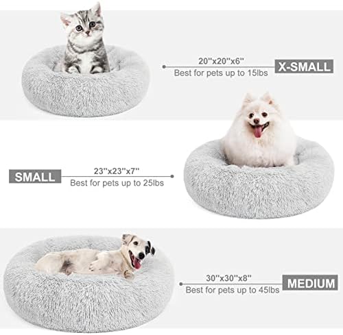 Ortopedski krevet za pse udoban okrugli krevet za pse s krafnama, ultra mekani krevet za pranje s jastucima za pse i mačke