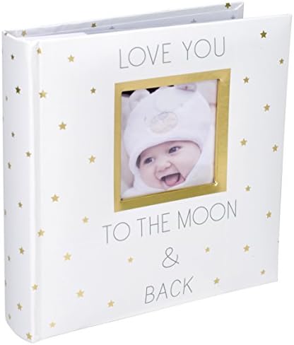Malden Int Designs 2 Up 4x6 Baby Photo Album s memorandumnim područjem za pisanje volim vas na Mjesec i naslovni za naslovnice s tiskanom