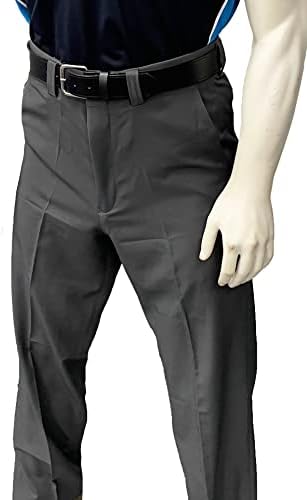 Smitty | BBS-356 | Premium četverosmjerni rastezanje ravnih prednjih baznih hlača džepova za širenje pojasa | Ugljen sivi sudijski