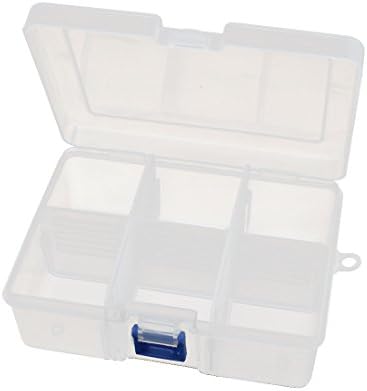 IIVverr Clear White 6 utora vodootporna komponenta za skladištenje kutije 167 mm x 126 mm x 62 mm (caja de almacenamiento de komponente