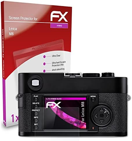 ATFOLIX plastični stakleni zaštitni film kompatibilan s Leica M8 staklenim zaštitnikom, 9h hibrid-staklena fx staklena zaslona zaslona
