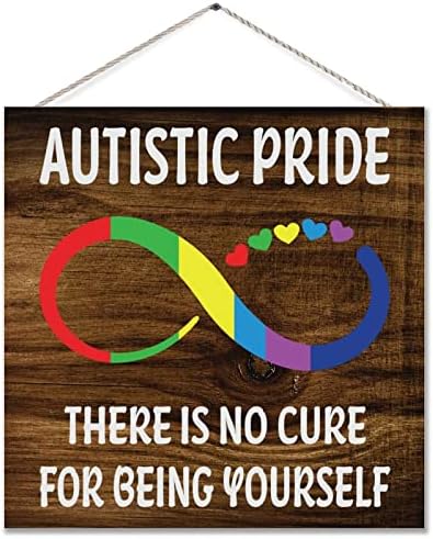 Autizam beskonačnost Pride srce Budi ti drveni znak Svjesnost o autizmu Slaznica Komad Autistična podrška Ukrasna ploča Viseće zidne