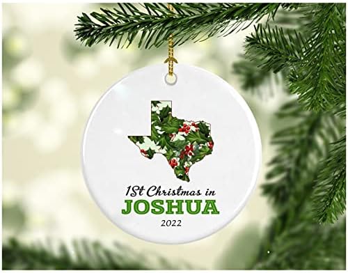 Novi dom božićni ukras 2022. Joshua Texas Prvi Božić u našoj novoj kući za odmor poklon Prilično rustikalni Božić u našem novom domu