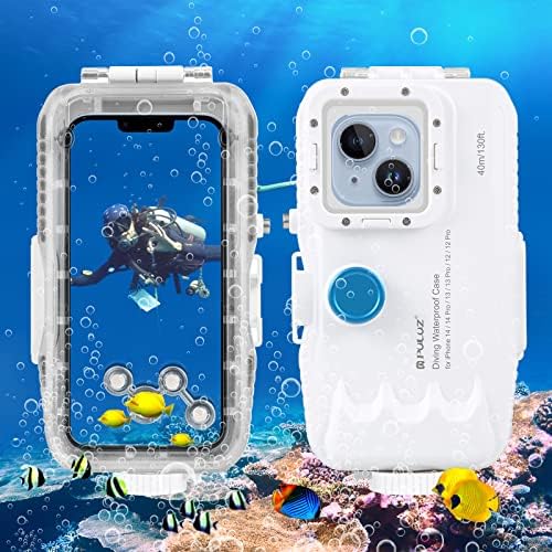 Slučaj za ronjenje Puluz za iPhone 14/14 Pro/13/13 Pro/12/12 Pro, Profesionalna kućišta podvodne fotografije kućišta [40m/131FT] s