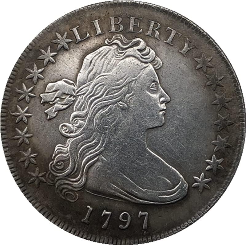 Učinite stare 1797 američkih kovanica mesinganih kovanica sa srebrnim kovanicama Antique zanata, strani prigodni kovanice