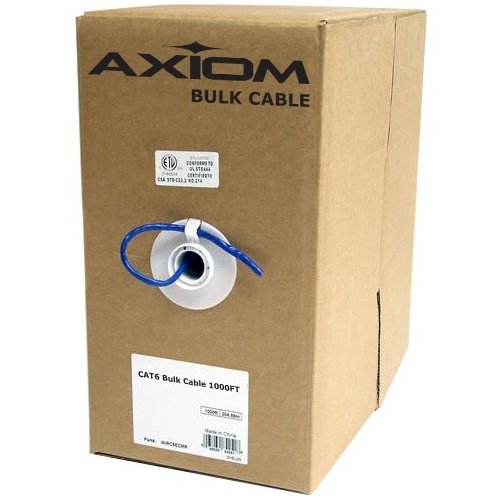 Axiom memorija - C6BCS -Y1000P -AX CAT6 Plenum Bulk Cable Spool 1000ft - 1000 ft kategorija 6 Mrežni kabel za mrežni uređaj - gola