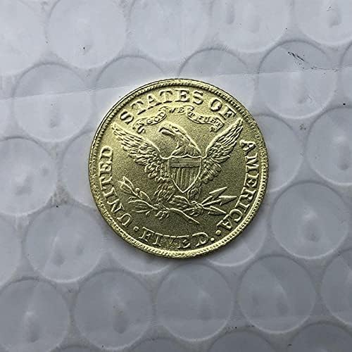 1863. American Liberty Eagle Coin Zlatna kripto valuta omiljena kovanica Komemorativna kolekcionarska kolekcionarskog novčića sretni