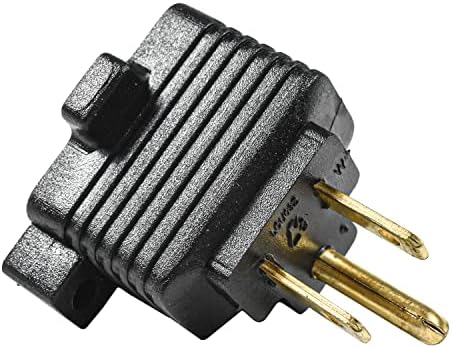 HQRP NEMA 5-15P do 5-15R/5-20R Adapter za utikač 15-AMP Udvjetnik za kućanstvo na 20-AMP T-Blade AC kabel za pretvarač napajanja, ETL
