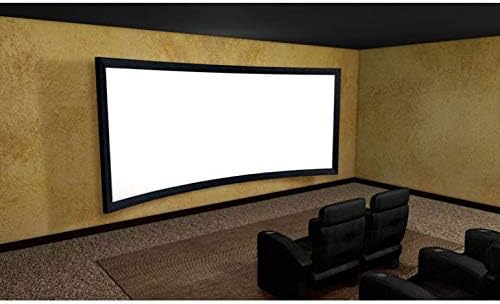 IULJH 4K 16: 9 Bijelo tkani akustični prozirni prozirni zaslon 3D zakrivljenog okvira projektora zaslon za projekciju kućnog kina