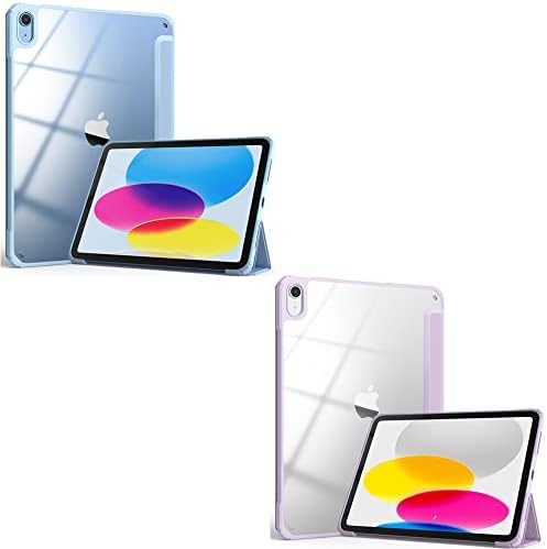 Vopotek iPad 10. generacija 2022 Slučaj, Clear Tvrda PC Povratna ploča, tanka, zaštitna, magnetska postolja, automatsko spavanje/poklopac