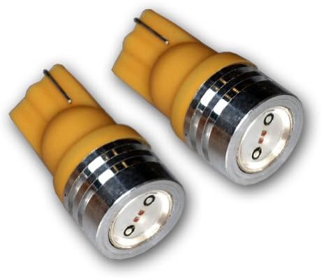 TuningPros LEDTCL-T10-YHP1 TRGKA TRGOVI SVJETLO LED žarulje T10 Wedge, velike snage LED žuto 2-PC set