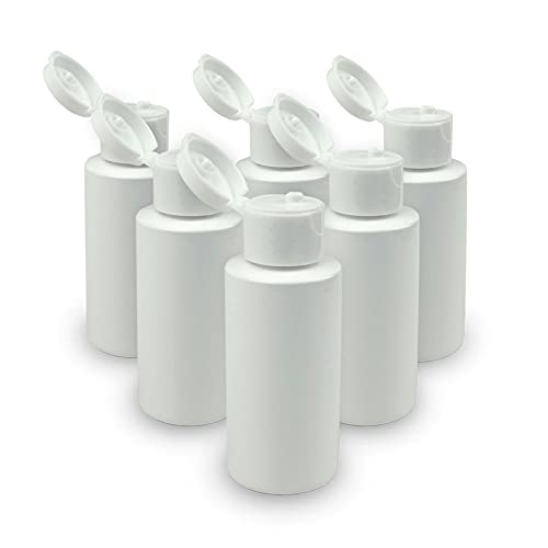 Grand Parfums prazne plastične boce za dodjelu, 50 ml cilindra za ručni gel, šampon, losion 1,7 oz, praktično putovanje torbicom. Bijeli