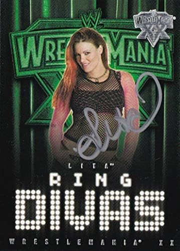 Lita potpisana 2004. Fleer WWE WrestleMania xx Card 60 Autograf hrvanja Diva - Wrestling kartice s autogramima