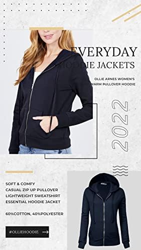 Ollie Arnes ženski puni modni hoodie - jakne za dukse dugih rukava