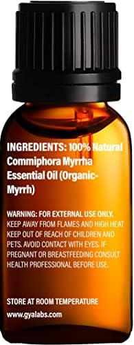 Organski mirrh ulje i esencijalno ulje vanilije za postavljanje kože - čisto terapeutsko razredno eterična ulja - 2x0.34 fl oz
