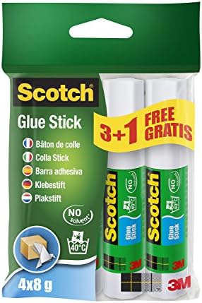 Scotch 6208P3+ 1 Standardna promocija ljepljivog Stick Stick Free 8G - pakiranje od 4
