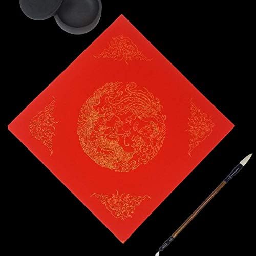 Kymy Nova godina Dou Fang Xuan Paper, ručno izrađena crvena papira s zmajem i Phoenixom, kineskim proljetnim festivalom Chunlian/Duilian